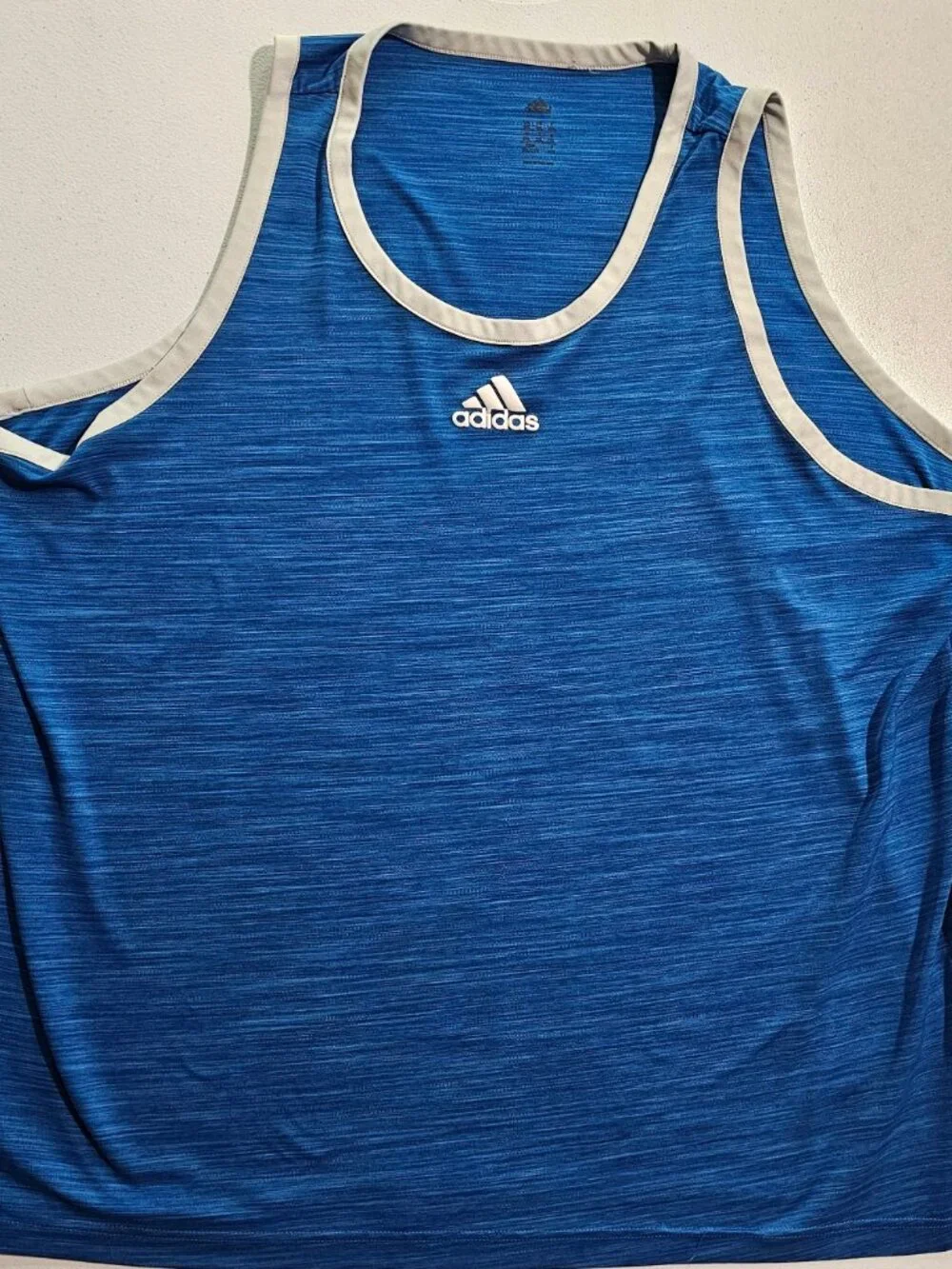 *small blemish* Adidas Men's Athletic Performance Tank Top | Blue | Size XXL 2XL